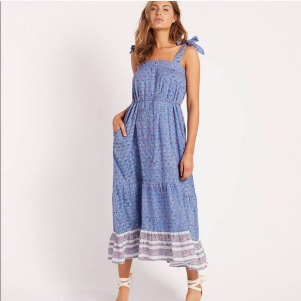 Cleobella India Floral Midi Dress In Lotus - Picture 3 of 13